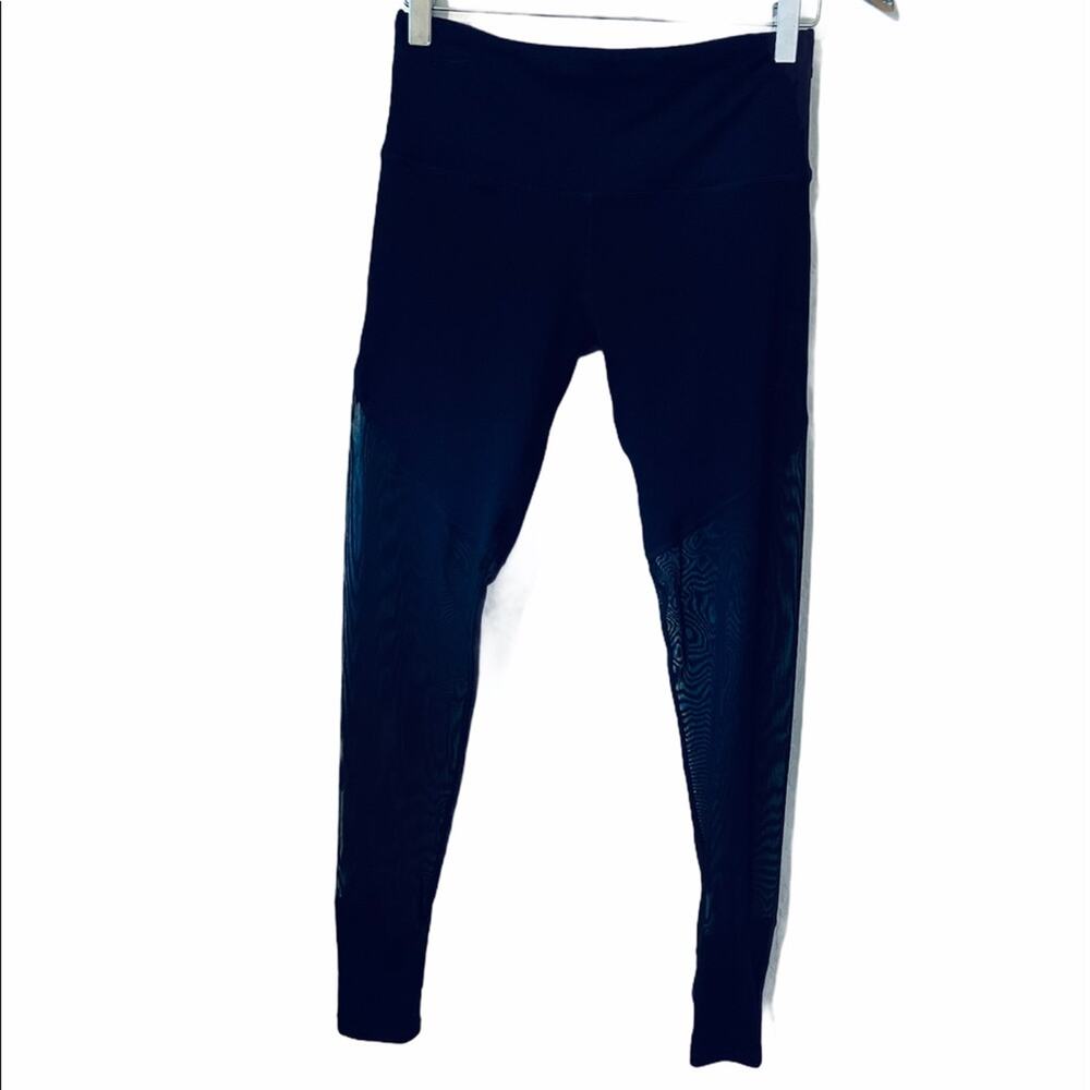 Electric Yoga black half leg mesh leggings